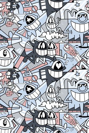 卡通人物印花华亿平台图片