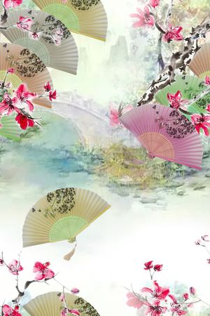 扇子印花华亿平台图片