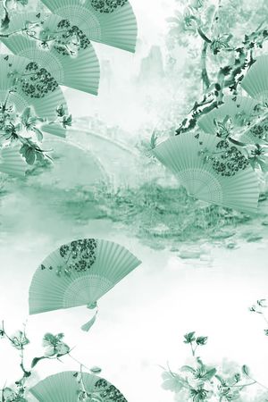 扇子印花华亿平台图片