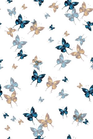 花卉蝴蝶印花华亿平台图片