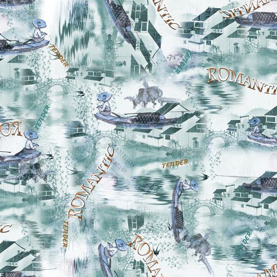 中国风印花华亿平台图片