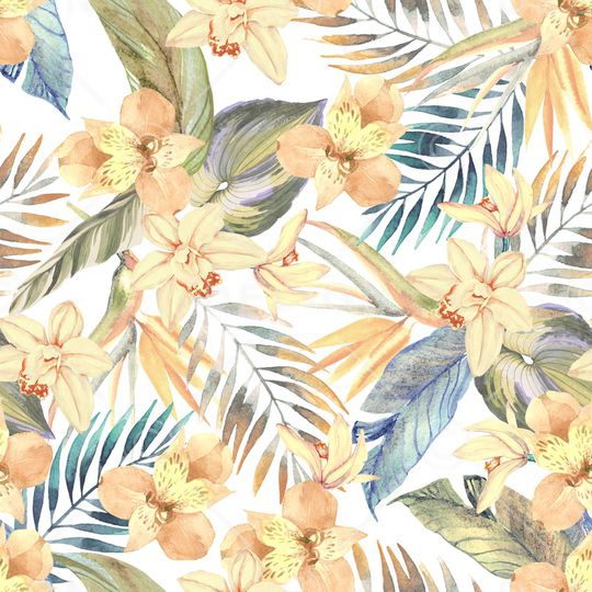 绿植树叶印花华亿平台图片