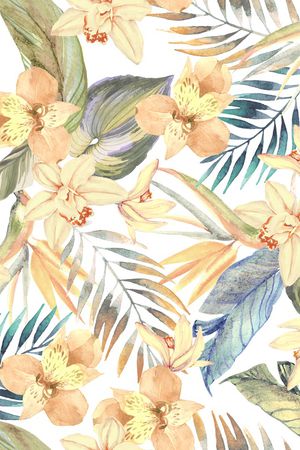 绿植树叶印花华亿平台图片