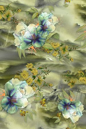 花卉印花华亿平台图片