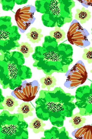 民族花卉印花华亿平台图片