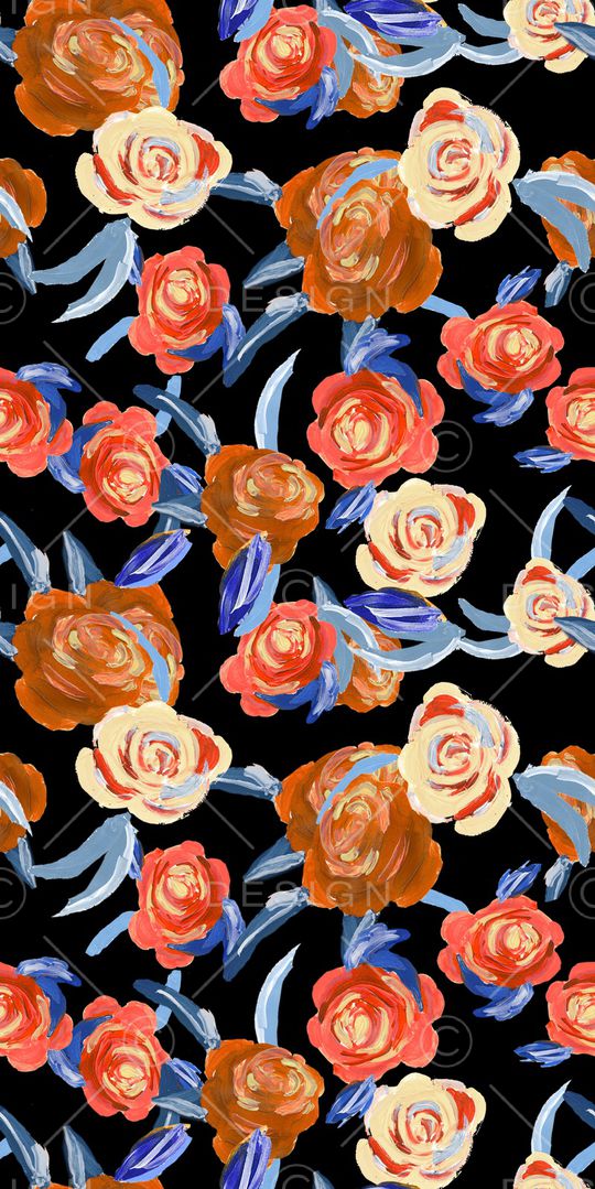 花卉印花华亿平台图片