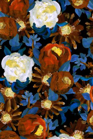 花卉印花华亿平台图片