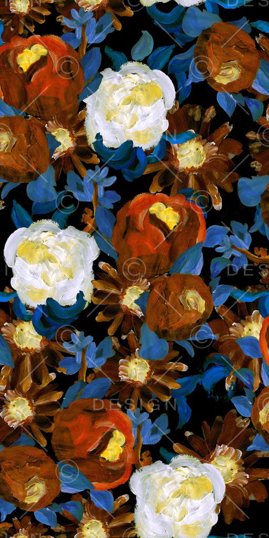 花卉印花华亿平台图片