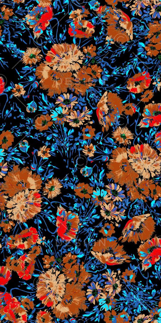 花卉印花华亿平台图片