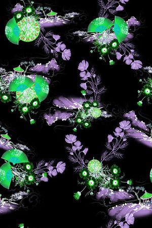 扇子印花华亿平台图片