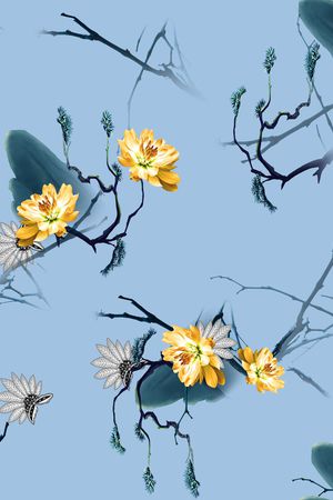 连衣裙印花华亿平台图片