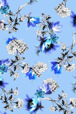 连衣裙印花华亿平台图片