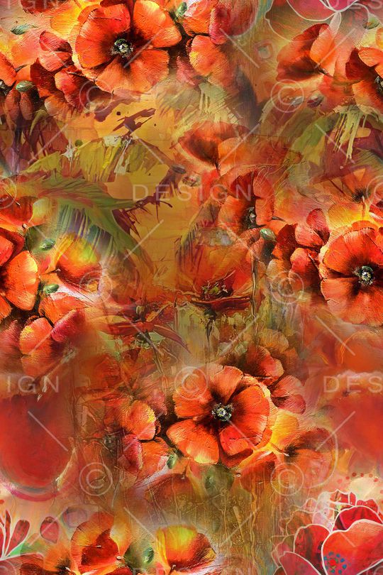 花卉印花华亿平台图片