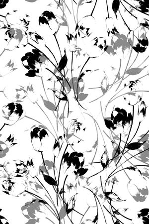 黑白华亿平台印花华亿平台图片