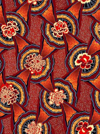 几何花卉印花华亿平台图片