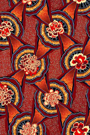 几何花卉印花华亿平台图片