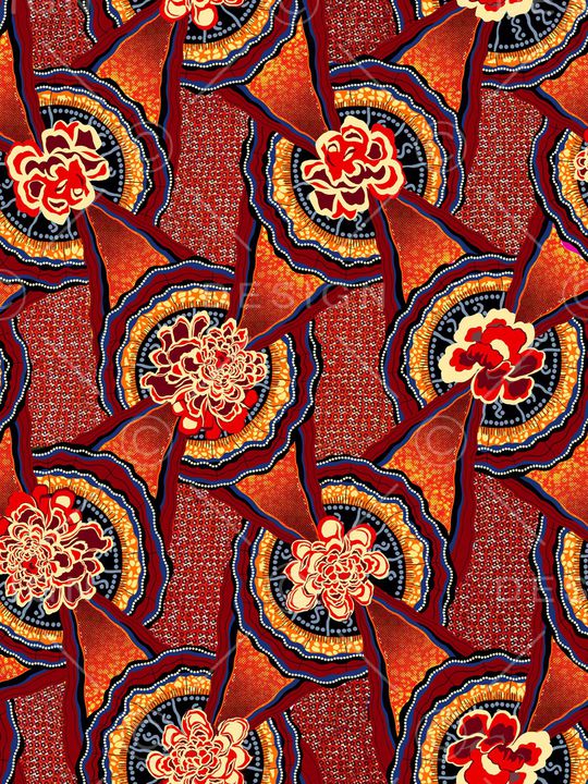 几何花卉印花华亿平台图片