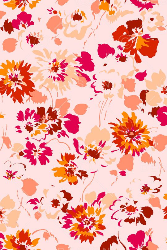 几何花卉印花华亿平台图片