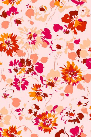 几何花卉印花华亿平台图片