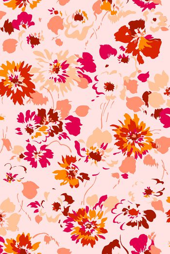 几何花卉印花华亿平台图片