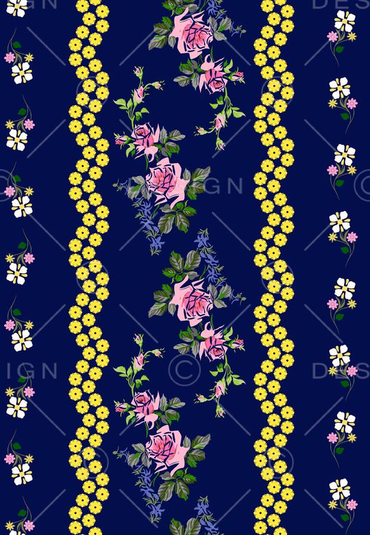 几何花卉印花华亿平台图片