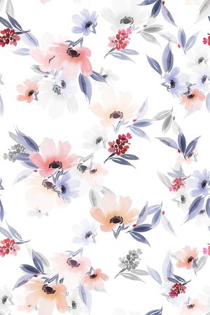 清爽底花卉印花华亿平台图片