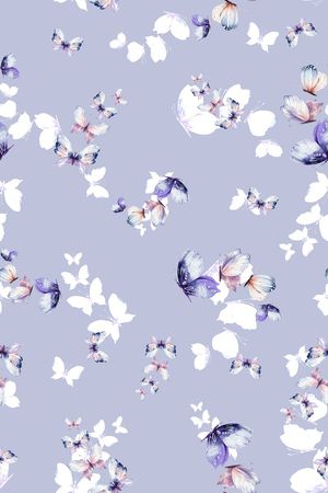 清爽底花卉印花华亿平台图片