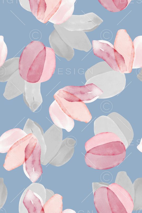 清爽底花卉印花华亿平台图片