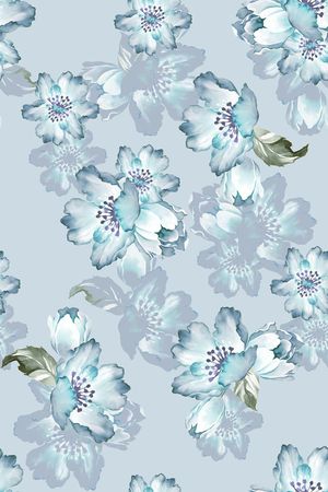 花卉印花华亿平台图片