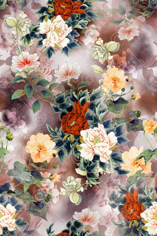 花卉印花华亿平台图片