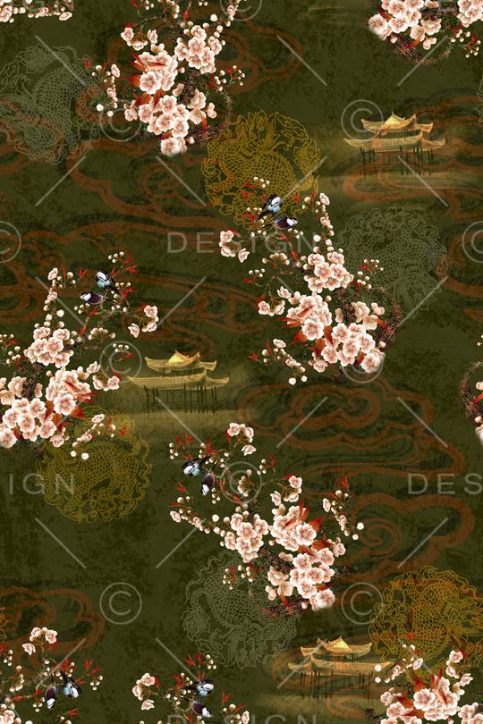 花卉印花华亿平台图片