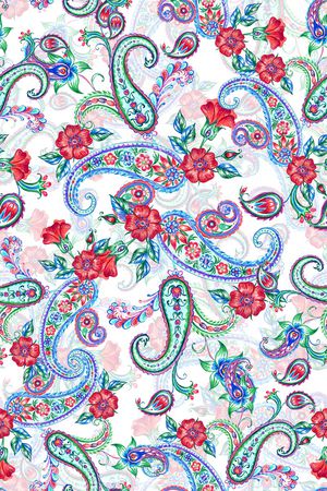 佩斯利印花华亿平台图片