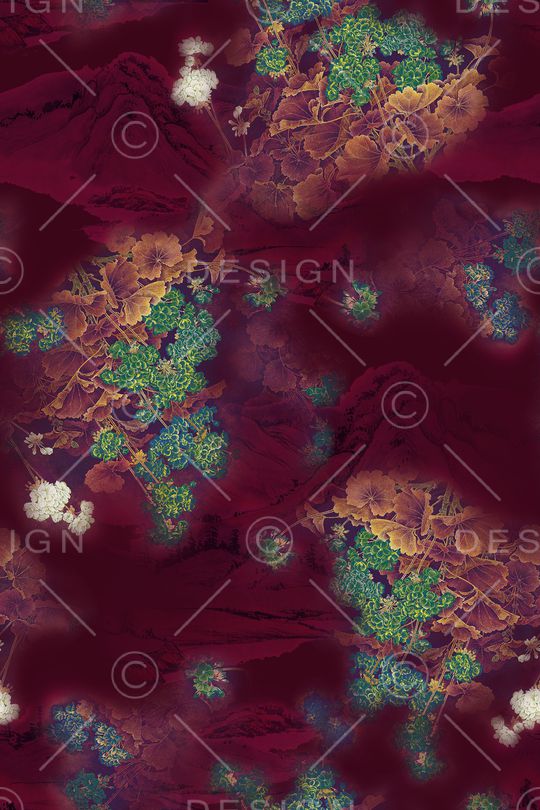 花卉印花华亿平台图片