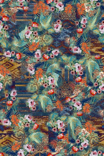 花卉印花华亿平台图片