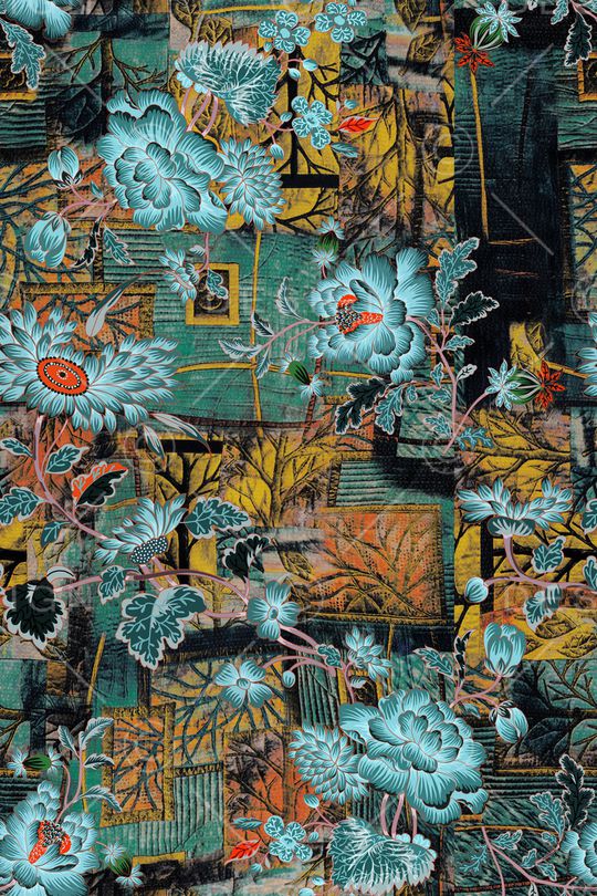 花卉印花华亿平台图片