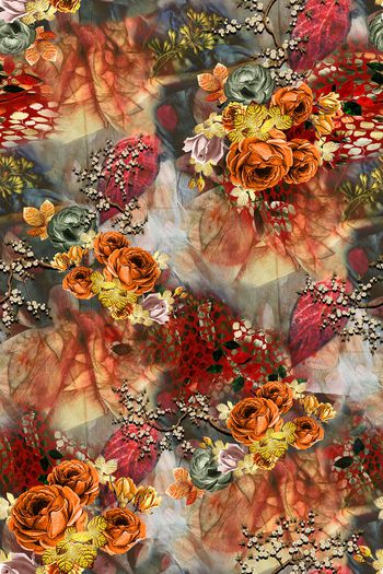 花卉印花华亿平台图片