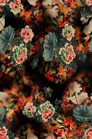 花卉印花华亿平台图片