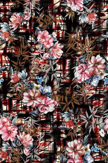 花卉印花华亿平台图片