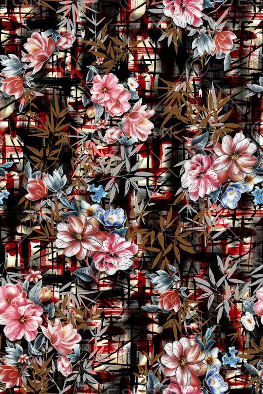 花卉印花华亿平台图片