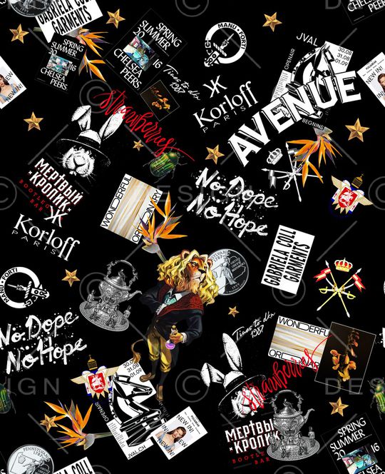 字母印花华亿平台图片