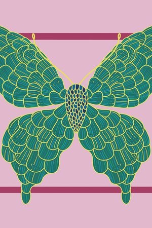 花卉蝴蝶印花华亿平台图片