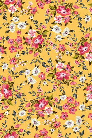 抽象花卉印花华亿平台图片