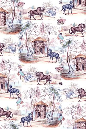 复古印花华亿平台图片