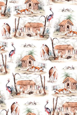 复古印花华亿平台图片