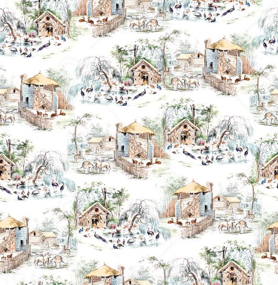 复古印花华亿平台图片