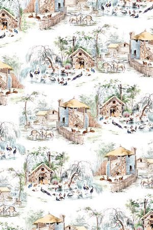 复古印花华亿平台图片