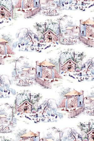 复古印花华亿平台图片