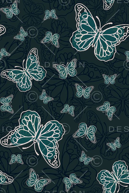 花卉蝴蝶印花华亿平台图片