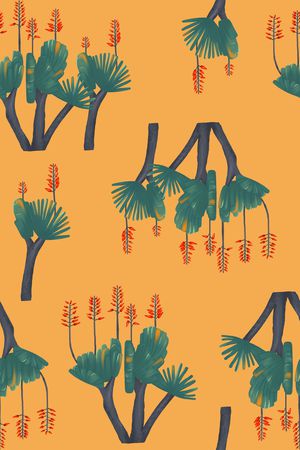 绿植树叶印花华亿平台图片