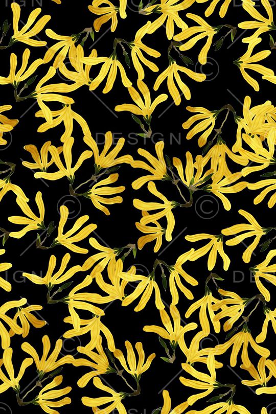 清爽底花卉印花华亿平台图片